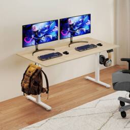 Levede 160 cmElectric Standing Desk Height Adjustable Memory Control in Light Oak - thumbnail 1