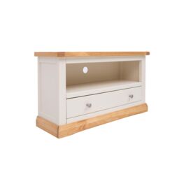 Cabinet Bits Trevi Off-White 1 Drawer TV Cabinet Chrome Knob - thumbnail 2