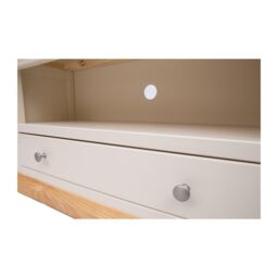 Cabinet Bits Trevi Off-White 1 Drawer TV Cabinet Chrome Knob - thumbnail 5