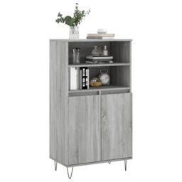 Berkfield Home Highboard Grey Sonoma 60x36x110 cm Engineered Wood - Size: 60 x 36 x 110 cm - thumbnail 3