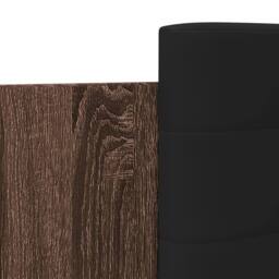 Berkfield Home Soft Bed Frame without Mattress Brown Oak 100x200 cm - thumbnail 7