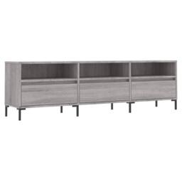 Berkfield Home TV Cabinet Grey Sonoma 150x30x44.5 cm Engineered Wood - thumbnail 3