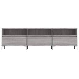 Berkfield Home TV Cabinet Grey Sonoma 150x30x44.5 cm Engineered Wood - thumbnail 5