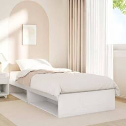 Berkfield Home Stylish Day Bed without Mattress White 100x200 cm Solid Wood Pine - thumbnail 4