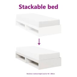 Berkfield Home Stylish Day Bed without Mattress White 100x200 cm Solid Wood Pine - thumbnail 8