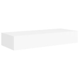 Berkfield Home Wall-mounted Drawer Shelves 2 pcs White 60x23.5x10cm MDF - Size: 60x23.5x10 cm - thumbnail 4
