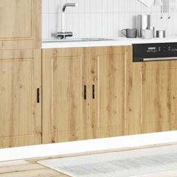 "Berkfield Home Sink Base Cabinet¬†""Porto"" Artisan Oak 80x46x81.5 cm¬†Engineered Wood in Brown - Size: 80x46x81.5 cm" - thumbnail 3