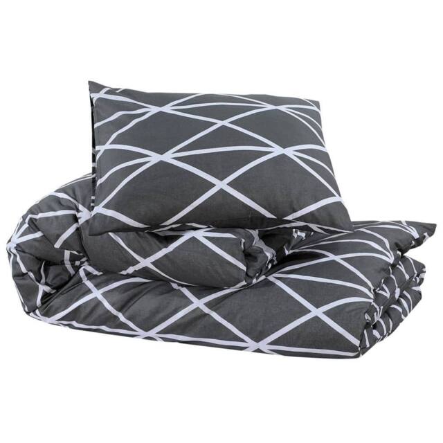 Berkfield Home Elegant Duvet Cover Set Grey 220x240 cm Cotton - image 1
