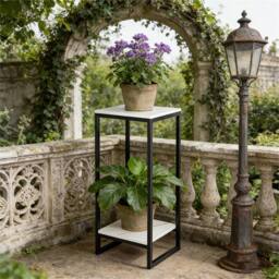 Nordara White Tall Indoor Plant Stand Bonsai Flower Pot Shelf Rack - thumbnail 5