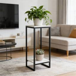 Nordara White Tall Indoor Plant Stand Bonsai Flower Pot Shelf Rack
