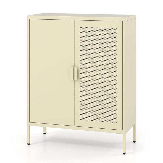 VOGREX Yellow Freestanding Dining Kitchen Storage Cabinet - image 1