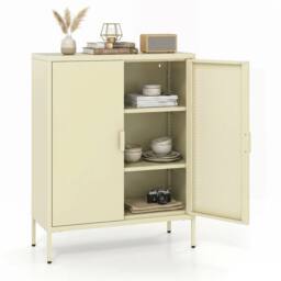 VOGREX Yellow Freestanding Dining Kitchen Storage Cabinet - thumbnail 3