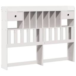 Berkfield Home Bookcase Bed without Mattress White 150x200 cm King Solid Wood Pine - thumbnail 6