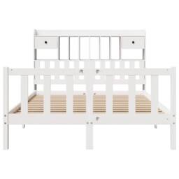 Berkfield Home Bookcase Bed without Mattress White 150x200 cm King Solid Wood Pine - thumbnail 4