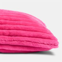 OHS Ribbed Faux Fur Bolster Pillow Soft Maternity Support Cushion in Pink - thumbnail 5