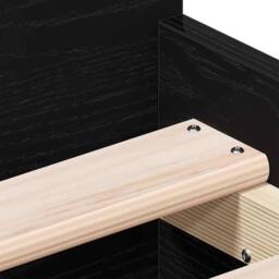 Berkfield Home Elegant Bed Frame without Mattress Black Oak 75x190 cm Engineered Wood - thumbnail 9