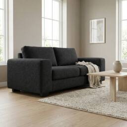 Abakus Direct Boston 2 Seater Sofa Basket Weave in Black - thumbnail 2