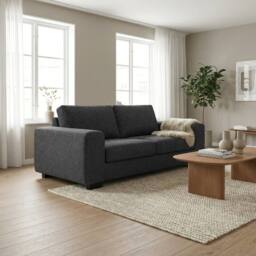 Abakus Direct Boston 2 Seater Sofa Basket Weave in Black - thumbnail 5