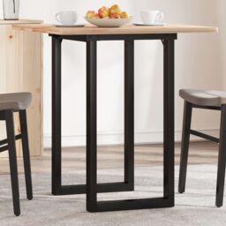 Berkfield Home Dining Table Legs O-Frame 50x40x73 cm Steel in Black - Size: 50 x 40 x 73 cm - thumbnail 3