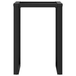 Berkfield Home Dining Table Legs O-Frame 50x40x73 cm Steel in Black - Size: 50 x 40 x 73 cm - thumbnail 4