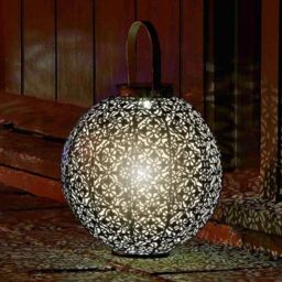 Marco Paul Metal Large 22cm Solar Powered LED Silhouette Lantern in Bronze