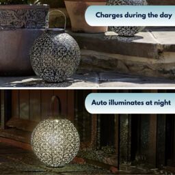 Marco Paul Metal Large 22cm Solar Powered LED Silhouette Lantern in Bronze - thumbnail 5