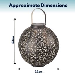 Marco Paul Metal Large 22cm Solar Powered LED Silhouette Lantern in Bronze - thumbnail 2