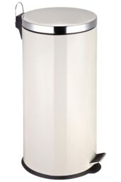 Orsina 30 Litre Matte Black Pedal Bin, Large Capacity Waste Bin With Soft Close Lid & Inner Bucket, Sleek Modern in Cream - thumbnail 3