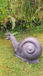 Inspirational Gifting Giant Garden Snail Garden Ornament Sculpture in an Antique Bronze Finish - thumbnail 5