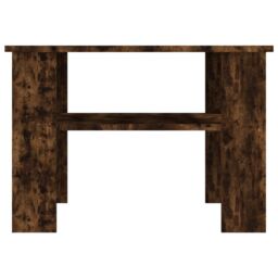 Berkfield Home Coffee Table Smoked Oak 60x60x42 cm Engineered Wood in Brown - Size: 60 x 60 x 42 cm - thumbnail 4
