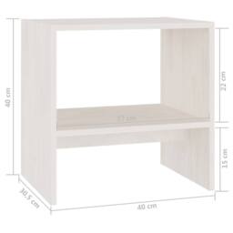 Berkfield Home Bedside Cabinets 2 pcs White 40x30.5x40 cm Solid Pinewood - thumbnail 8