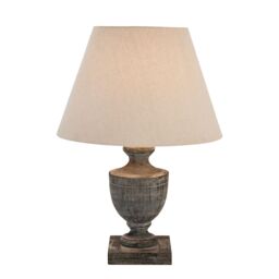 Love Lace Incia Urn Wooden Table Lamp in Brown - thumbnail 2