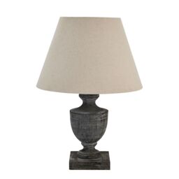 Love Lace Incia Urn Wooden Table Lamp in Brown - thumbnail 1