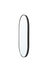 Living and Home 40 x 70 cm Oval Wall Mounted Mirror Black Metal Frame Bathroom Mirror - thumbnail 4
