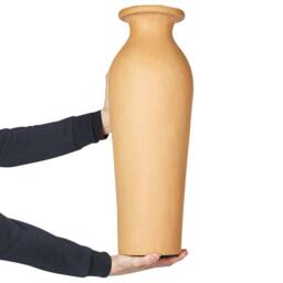 Wyld and Coco 60 cm Handmade Terracotta Vase Orange Lacquered Finish - thumbnail 3
