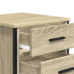 Berkfield Home Bedside Cabinets 2 pcs Sonoma Oak 40x41x40 cm Engineered Wood in Light Tan - Size: 40 x 41 x 40 cm - thumbnail 9