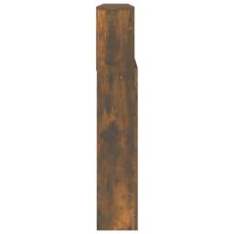 Berkfield Home Headboard Cabinet Smoked Oak 220x19x103.5 cm in Brown - thumbnail 4