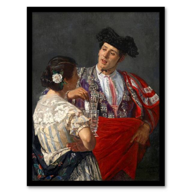 "Artery8 Offering The Panel To A Bullfighter Cassatt Framed Wall Art Print in Grey - Size: W12"" x H16""" - image 1