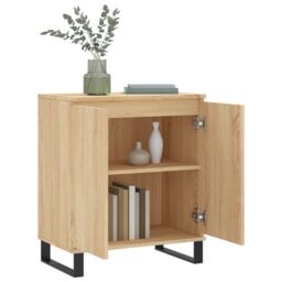 Berkfield Home Sideboard Sonoma Oak 60x35x70 cm Engineered Wood in Brown - Size: 60 x 35 x 70 cm - thumbnail 4
