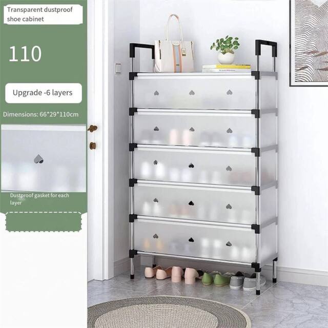 Havendro 6 Tier Cabinet Storage Organiser Shoe Rack Stand Holder in White - Size: 100 cm - image 1