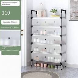 Havendro 6 Tier Cabinet Storage Organiser Shoe Rack Stand Holder in White - Size: 100 cm - thumbnail 1