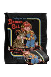 Steven Rhodes Caring For Your Demon Cat Silky Super Soft Throw Blanket - Size: Large - thumbnail 2