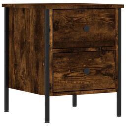 Berkfield Home Bedside Cabinets 2 pcs Smoked Oak 40x42x50 cm Engineered Wood in Brown - Size: 40 x 42 x 50 cm - thumbnail 5