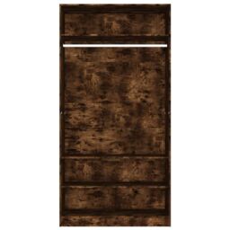 Berkfield Home Wardrobe Smoked Oak 100x50x200 cm Engineered Wood in Brown - Size: 100 x 50 x 200 cm - thumbnail 5