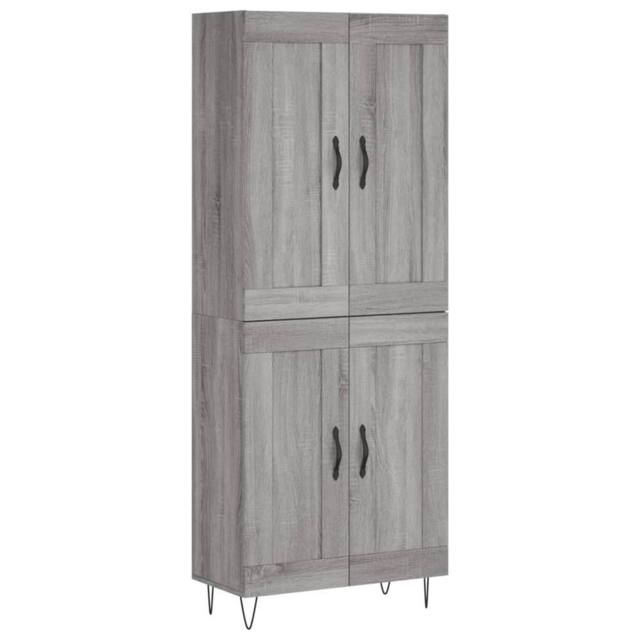Berkfield Home Highboard Grey Sonoma 69.5x34x180 cm Engineered Wood - image 1