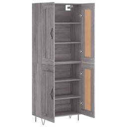 Berkfield Home Highboard Grey Sonoma 69.5x34x180 cm Engineered Wood - thumbnail 4