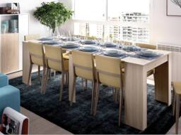 Vente-unique 10 - Seater Extendable Console Table - 4 Extensions - Colour: Oak in Light Oak - thumbnail 5