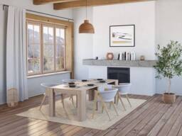Vente-unique 10 - Seater Extendable Console Table - 4 Extensions - Colour: Oak in Light Oak - thumbnail 9