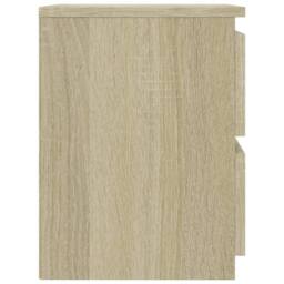 Berkfield Home Bedside Cabinet Sonoma Oak 30x30x40 cm Engineered Wood in Light Tan - Size: 30 x 30 x 40 cm - thumbnail 5