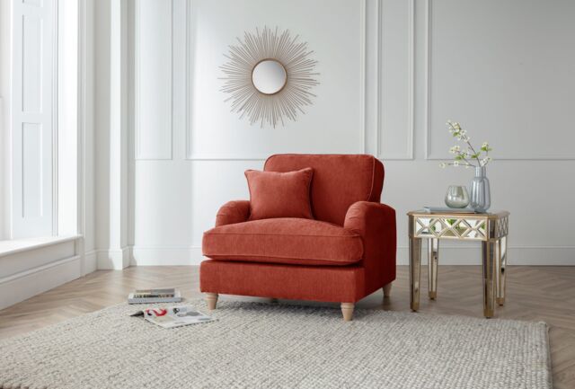 The Great Sofa Company Orla Arm Chair Manhattan Apricot in Terracotta - image 1